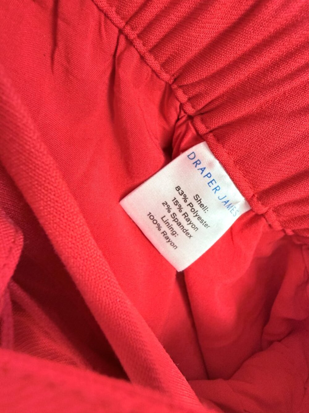 NWT Draper James Twill Belted Shorts 4" Dressy High Waist Red Size Medium M NEW - Picture 11 of 11